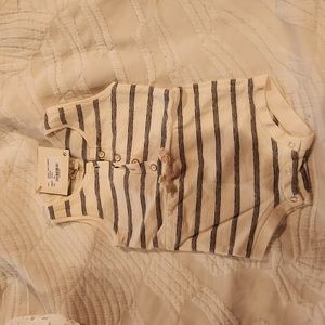 BÚHOBúho Baby Clothing Jersey Holiday Navy Stripes Romper